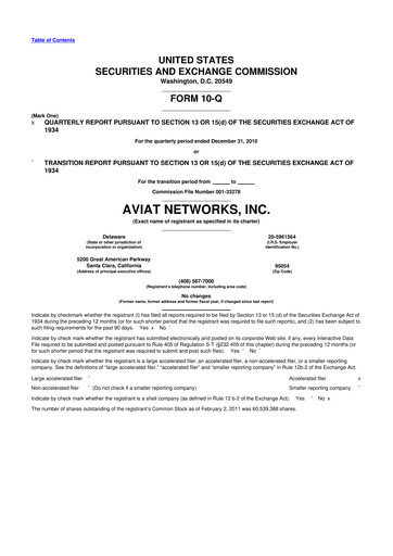 Thumbnail Aviat Networks 10-Q Quarterly Report FY 