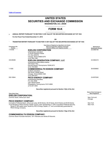 Thumbnail Exelon Corporation 10-K Annual Report 2010
