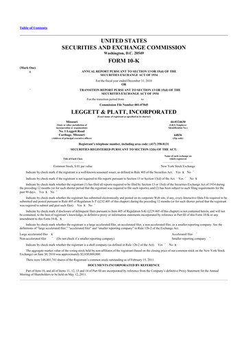 Thumbnail Leggett & Platt

 10-K Annual Report 2010