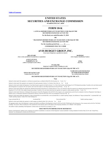 Thumbnail Avis Budget Group
 10-K Annual Report 2010