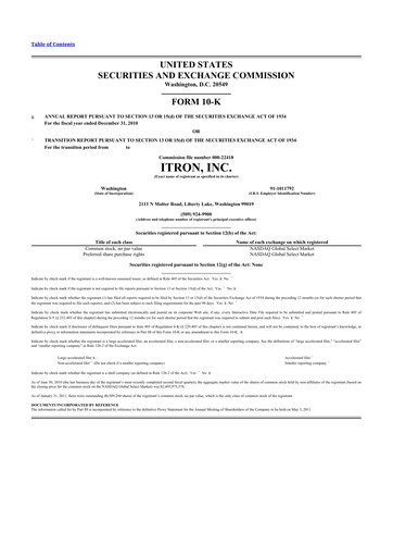 Thumbnail Itron
 10-K Annual Report 2010