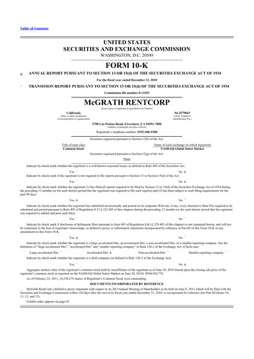 Thumbnail McGrath RentCorp
 10-K Annual Report 