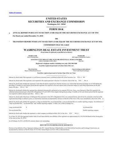 Thumbnail Elme Communities 10-K Annual Report 2010