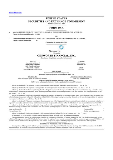 Thumbnail Genworth Financial
 10-K Annual Report 2010