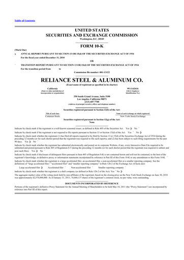 Thumbnail Reliance


 10-K Annual Report 2010