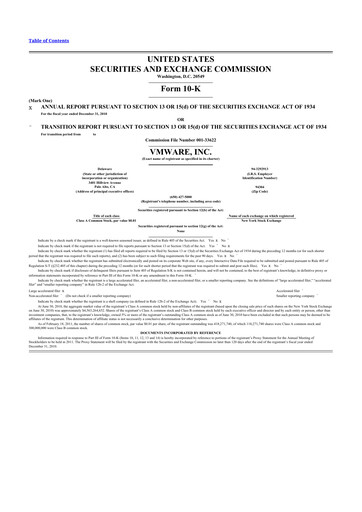 Thumbnail Vmware 10-K Annual Report 2010