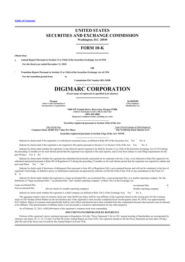 Thumbnail Digimarc
 10-K Annual Report 