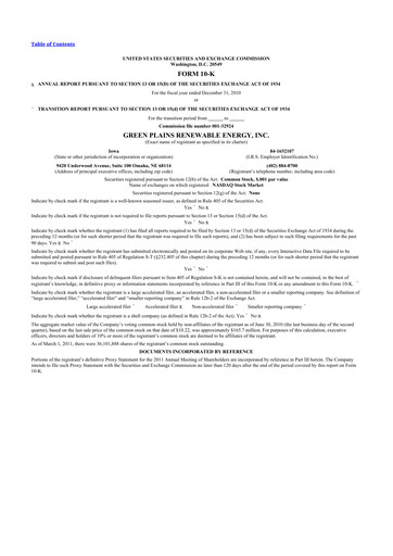 Thumbnail Green Plains 10-K Annual Report 