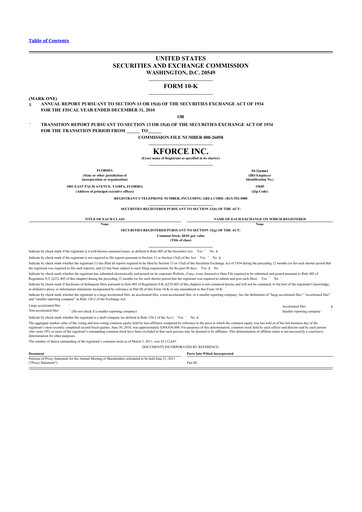 Thumbnail Kforce 10-K Annual Report 