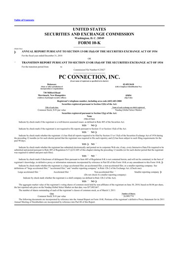 Thumbnail PC Connection
 10-K Annual Report 