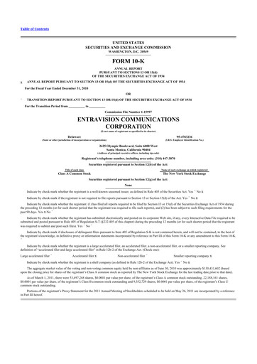 Thumbnail Entravision Communications
 10-K Annual Report 