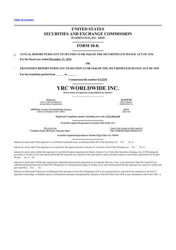 Thumbnail Yellow Corporation 10-K Annual Report 