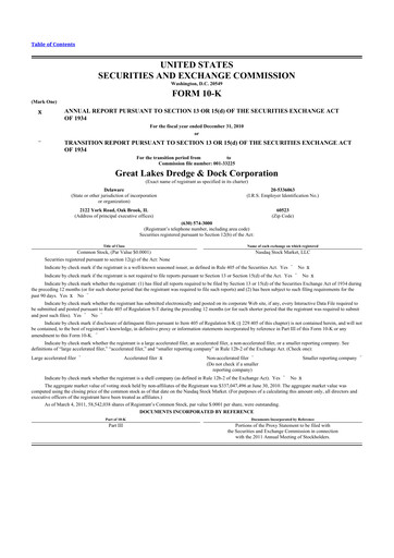 Thumbnail Great Lakes Dredge & Dock Corp. 10-K Annual Report 