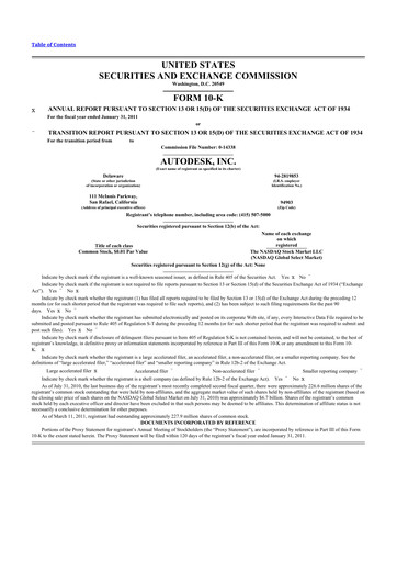 Thumbnail Autodesk 10-K Annual Report 2011