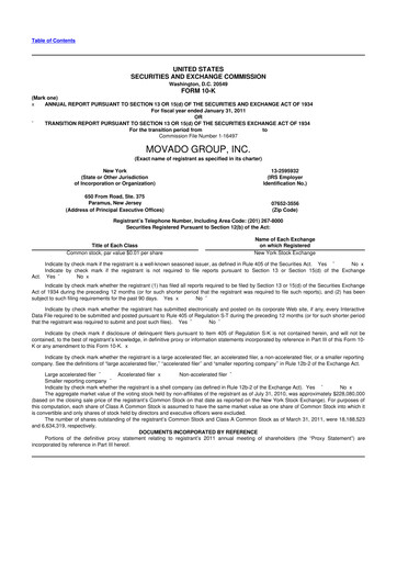 Thumbnail Movado Group 10-K Annual Report 