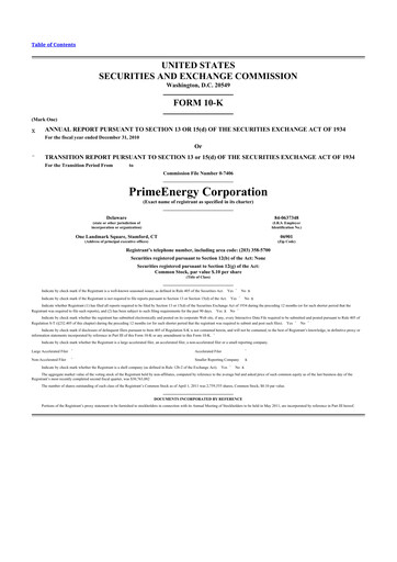 Thumbnail PrimeEnergy Resources 10-K Annual Report 