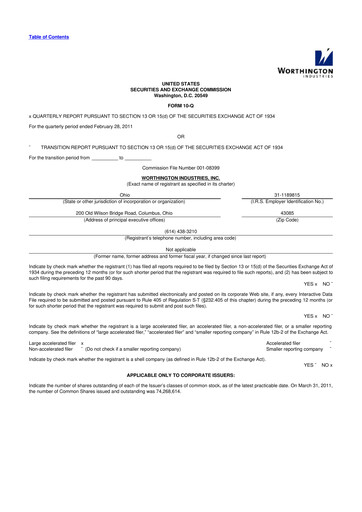 Miniature Worthington Enterprises 10-Q Rapport trimestriel 2011 