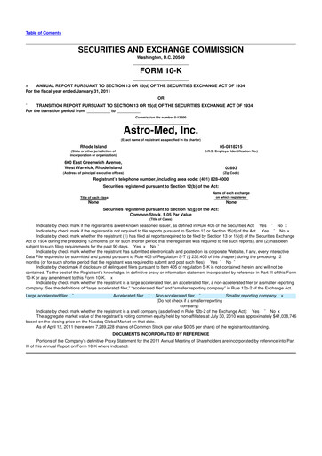 Thumbnail AstroNova, Inc. 10-K Annual Report 