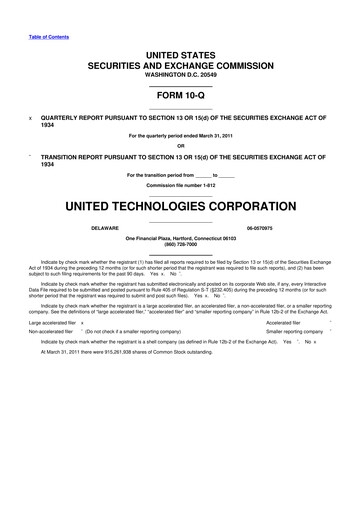 Vorschaubild RTX 10-Q Quartalsbericht 2011 