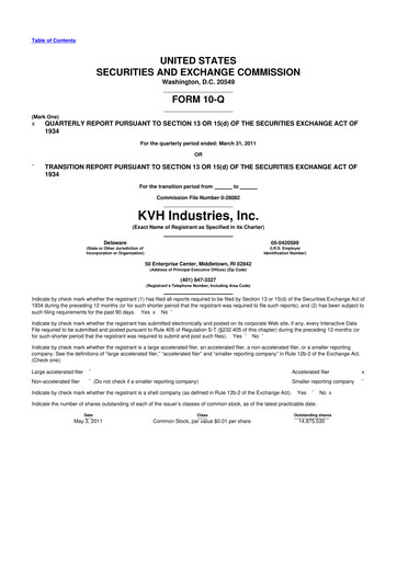 Thumbnail KVH Industries
 10-Q Quarterly Report FY 