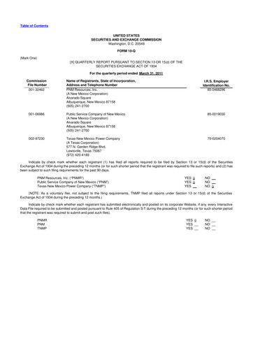 Thumbnail TXNM Energy 10-Q Quarterly Report FY2011 