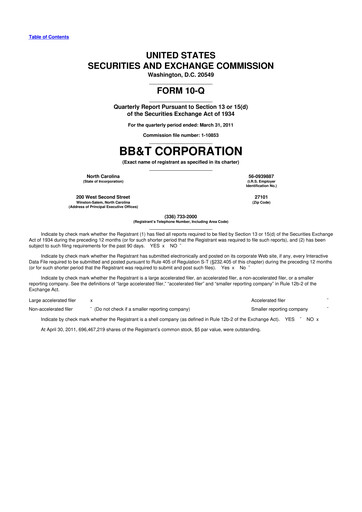 Thumbnail Truist Financial Corporation 10-Q Quarterly Report FY2011 