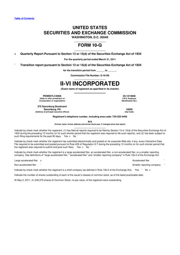 Thumbnail Coherent Corp. 10-Q Quarterly Report FY2011 