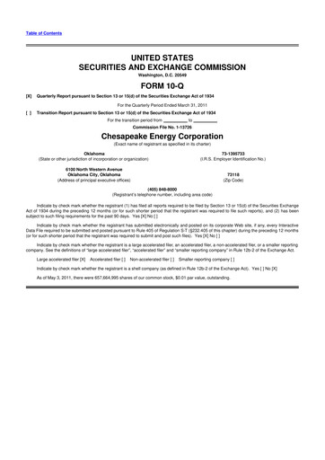 Thumbnail Expand Energy 10-Q Quarterly Report FY2011 