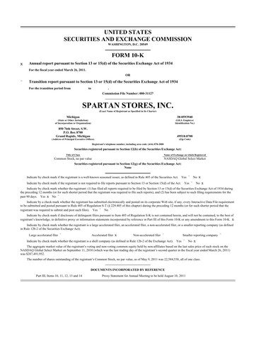 Thumbnail SpartanNash
 10-K Annual Report 