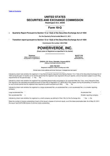 Miniature 374Water 10-Q Rapport trimestriel  