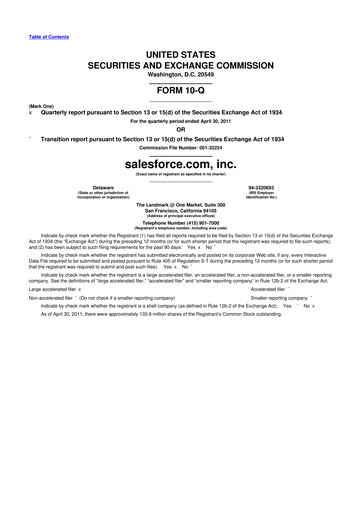 Vorschaubild Salesforce 10-Q Quartalsbericht 2012 