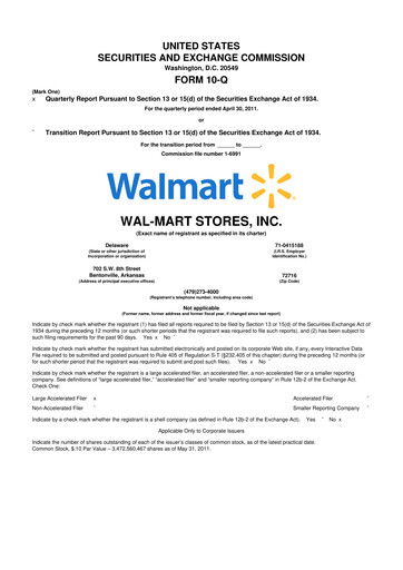 Thumbnail Walmart 10-Q Quarterly Report FY2012 