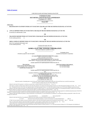 Thumbnail Korea Electric Power 20-F Annual Report 