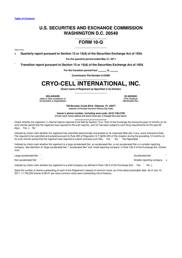 Thumbnail Cryo-Cell International 10-Q Quarterly Report FY 