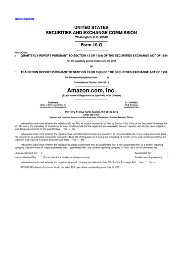 Thumbnail Amazon 10-Q Quarterly Report FY2011 