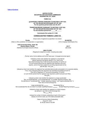 Thumbnail CTO Realty Growth 10-Q Quarterly Report FY2011 