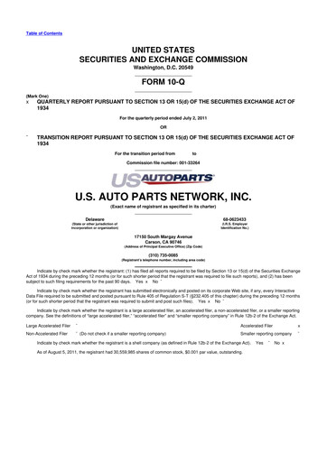 Thumbnail CarParts.com
 10-Q Quarterly Report FY 