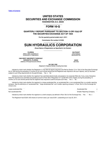 Thumbnail Helios Technologies 10-Q Quarterly Report FY2011 