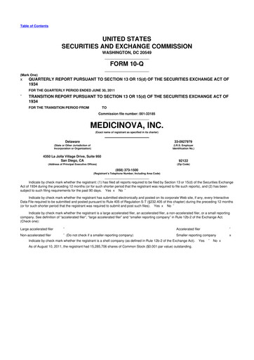 Thumbnail MediciNova 10-Q Quarterly Report FY 