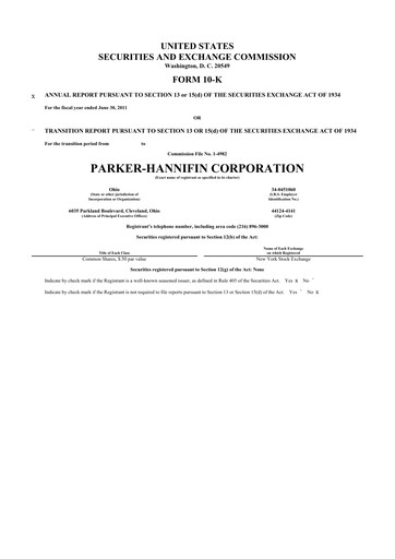 Thumbnail Parker-Hannifin
 10-K Annual Report 2011