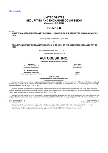 Thumbnail Autodesk 10-Q Quarterly Report FY2012 