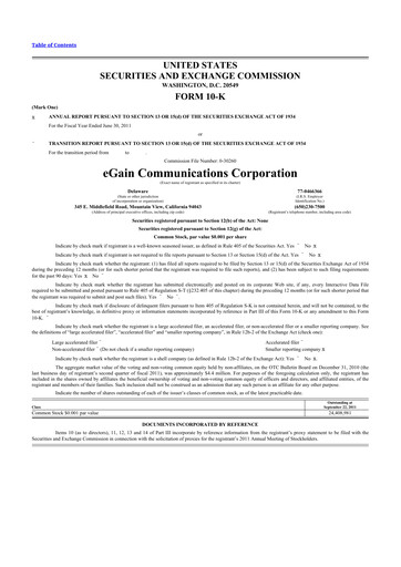 Thumbnail eGain 10-K Annual Report 