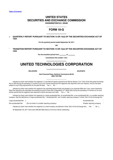 Vorschaubild RTX 10-Q Quartalsbericht 2011 