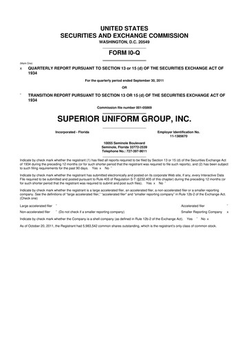 Thumbnail Superior Group of Companies 10-Q Quarterly Report FY2011 