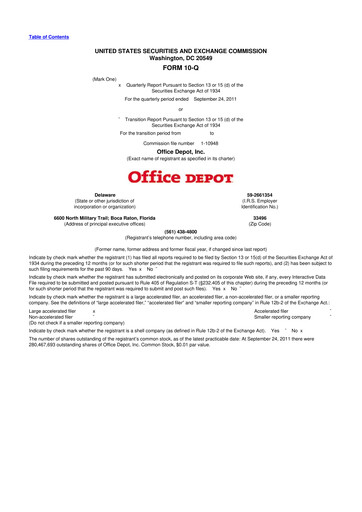 Thumbnail The ODP Corporation
 10-Q Quarterly Report FY2011 