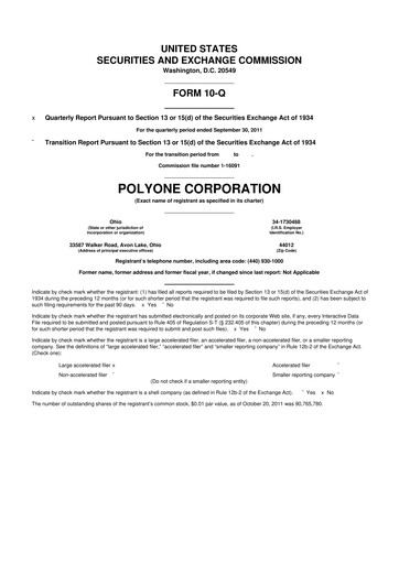 Vorschaubild Avient 10-Q Quartalsbericht 2011 