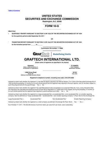 Miniature GrafTech 10-Q Rapport trimestriel 2011 