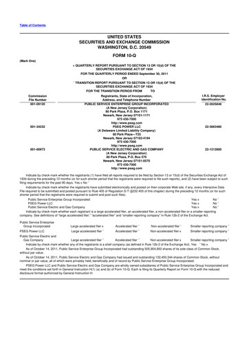 Thumbnail PSEG 10-Q Quarterly Report FY 