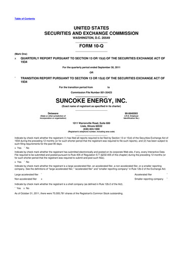 Thumbnail SunCoke Energy
 10-Q Quarterly Report FY2011 