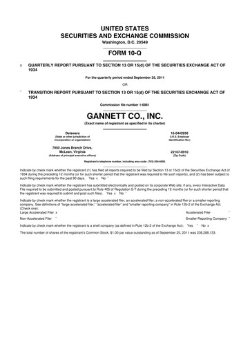 Thumbnail Tegna 10-Q Quarterly Report FY2011 